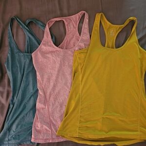 Women's Racerback Tank Top Set - Green, Pink, Yellow
